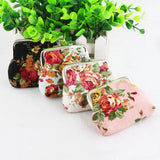 Female Wallet Rose Mini Buckle Wallets Canvas Handbag Portable