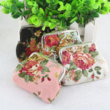 Female Wallet Rose Mini Buckle Wallets Canvas Handbag Portable