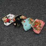 Female Wallet Rose Mini Buckle Wallets Canvas Handbag Portable