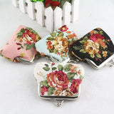 Female Wallet Rose Mini Buckle Wallets Canvas Handbag Portable