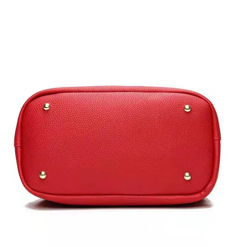 Women's PU Bucket Bag Single-shoulder Diagonal Bag