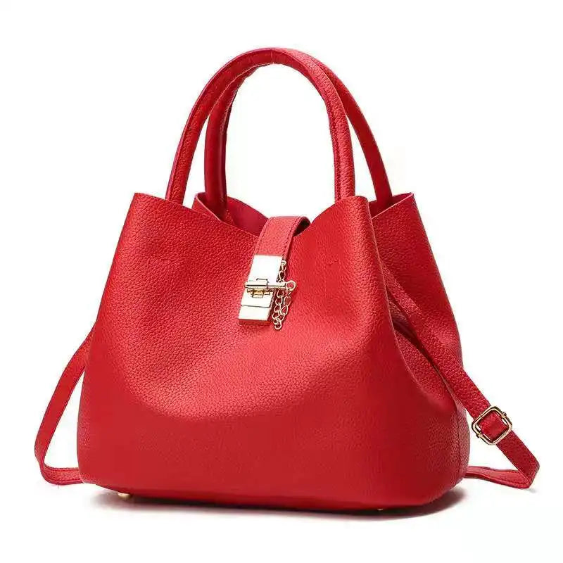 Women's PU Bucket Bag Single-shoulder Diagonal Bag