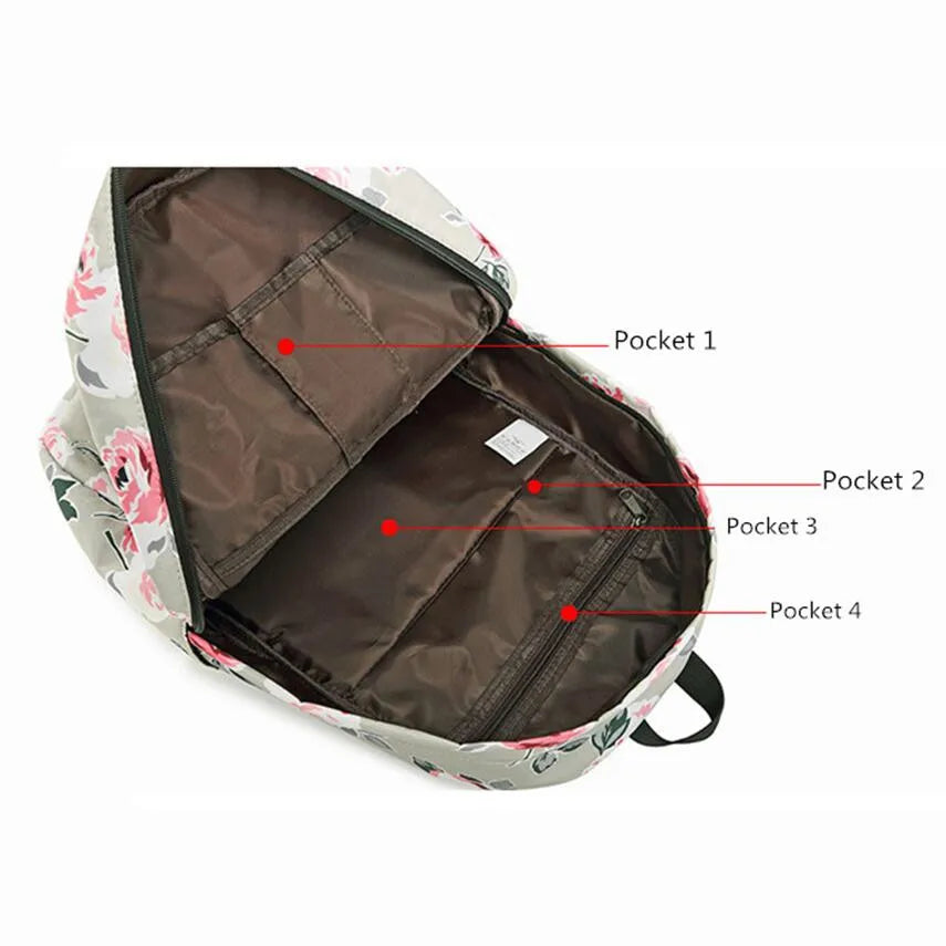 Girls Flower Backpack Floral School Bags for Girls