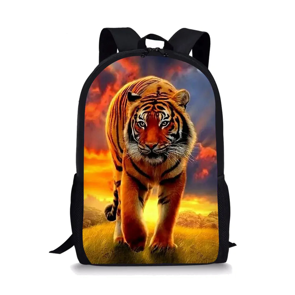 Ferocious Animals Backpack for Kid Girls School Travel Bag