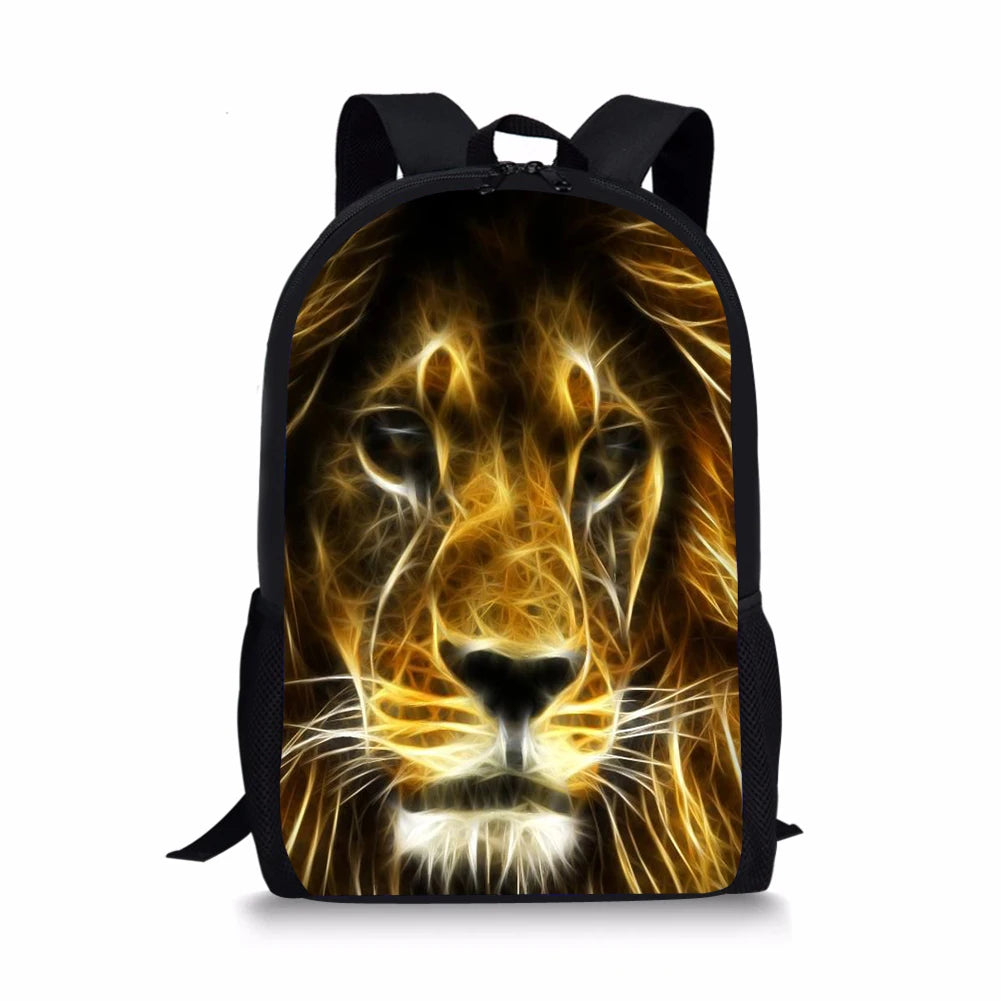 Ferocious Animals Backpack for Kid Girls School Travel Bag