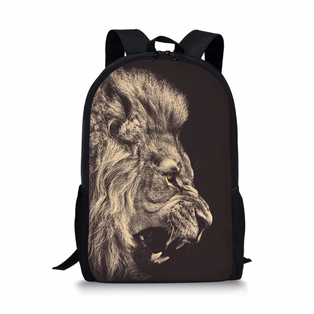 Ferocious Animals Backpack for Kid Girls School Travel Bag