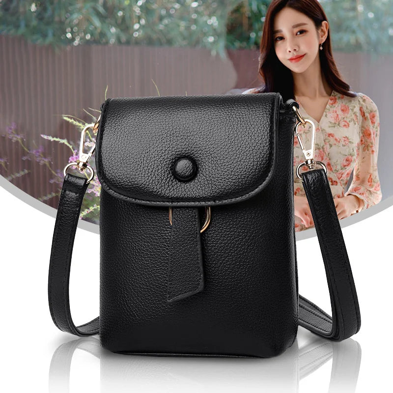 Mini PU Leather Shoulder Bag for Women Crossbody Phone Purse Handbag