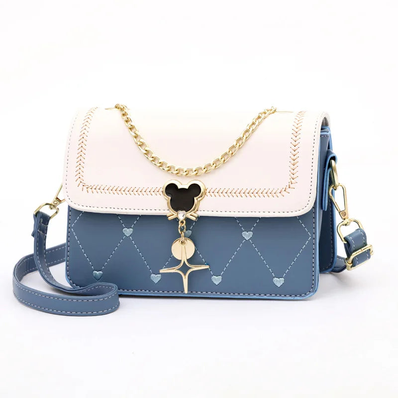 Flap Ladies Shoulder Bag PU Soft Material Chain Bag Birthday Gift