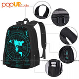 Flat Earth Map Earth Is Flat Firmament Plies World Order Backpack