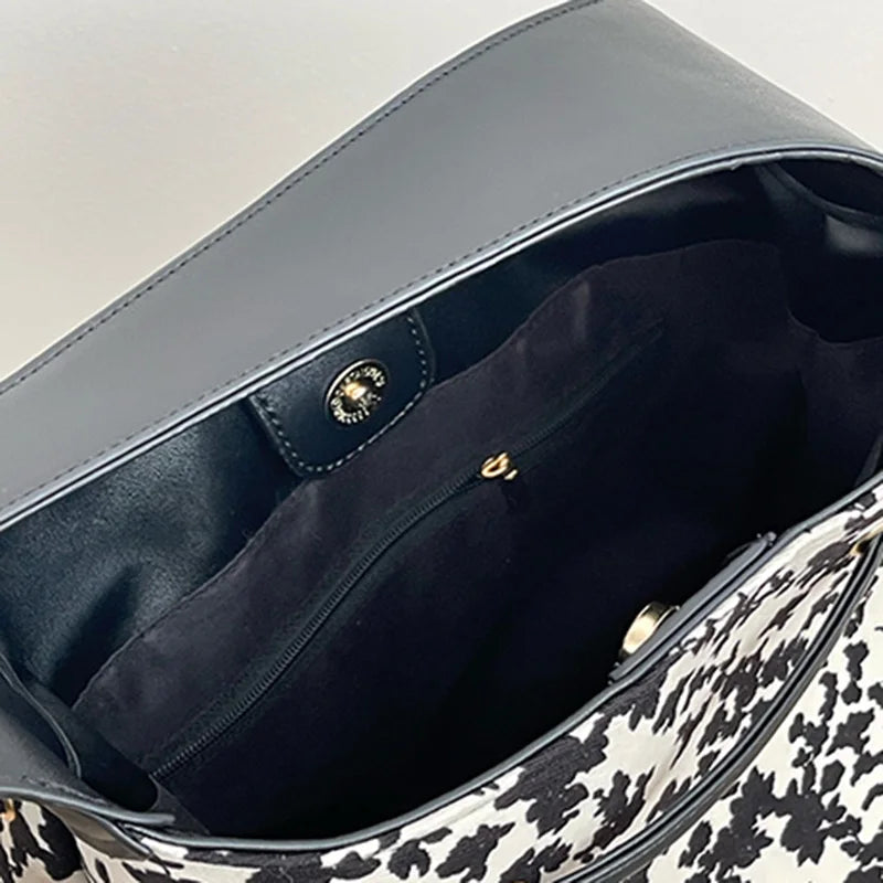 Floral Print Shoulder Bags Casual Large Capacity Bucket Handbags