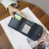 Small Fresh Flower Wallet Short Tri-fold Money Clip