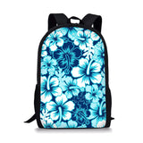 Flower Style Print Large Schoolbag Student School Backpack