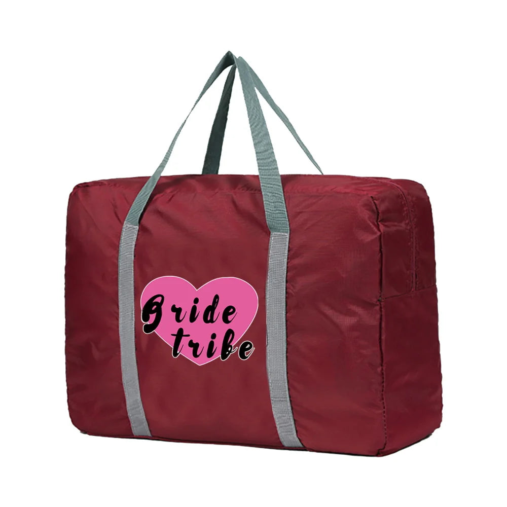 Bride Series Print Duffel Foldable Travel Bag