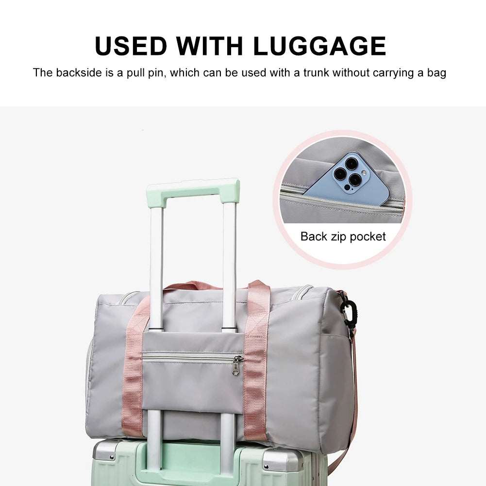 Foldable Overnight Bag Weekend Bag Multifunctional Fitness Training Bag