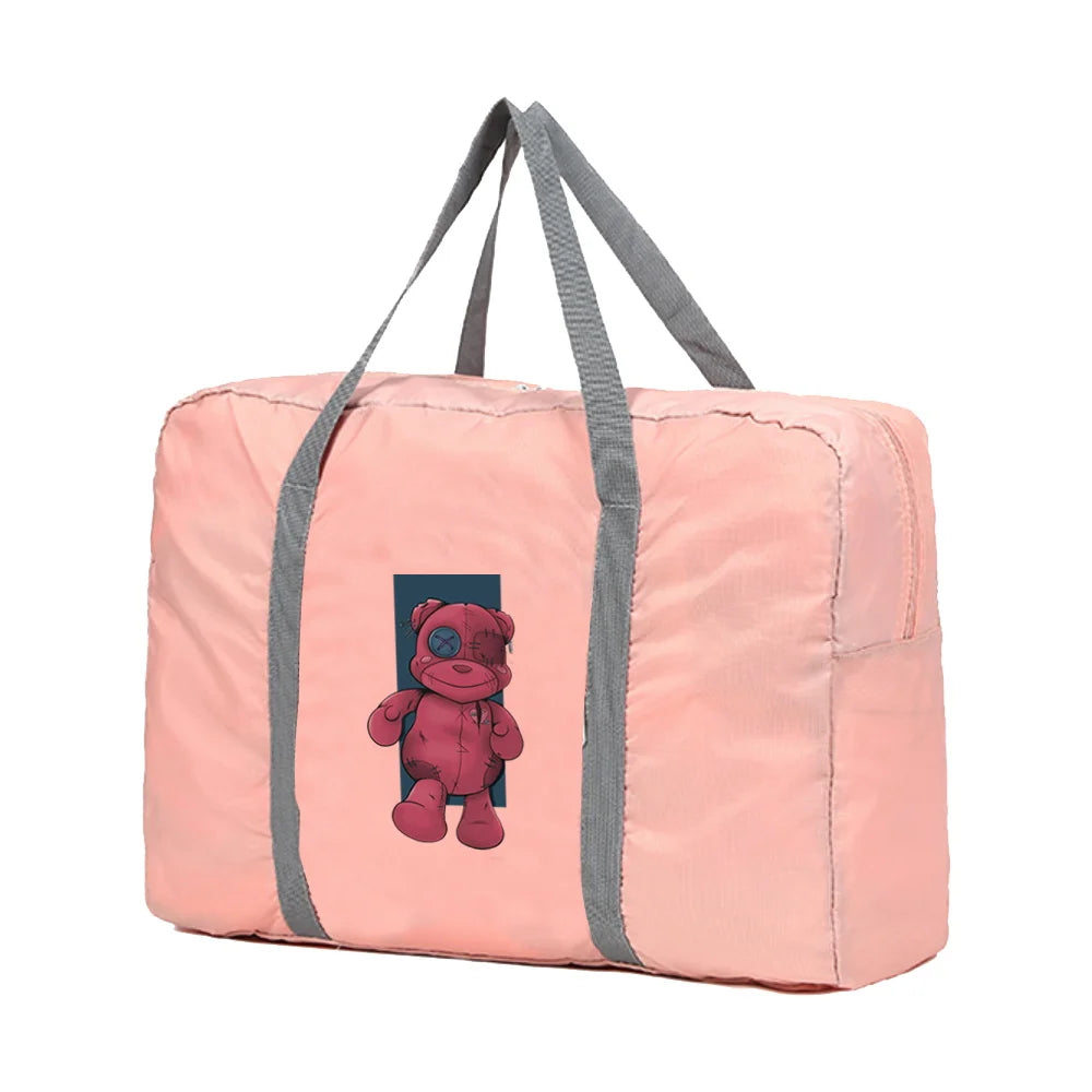 Bear Pattern Travel Bag Large Capacity Duffle Organizer