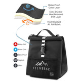 Waterproof Insulated Food Carry Bag for School, Picnic, Office, Beach