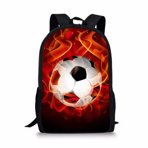 Football Printing Kid Shoulders School Bag for Teenage Girl