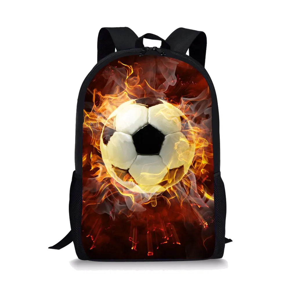 Football Printing Kid Shoulders School Bag for Teenage Girl