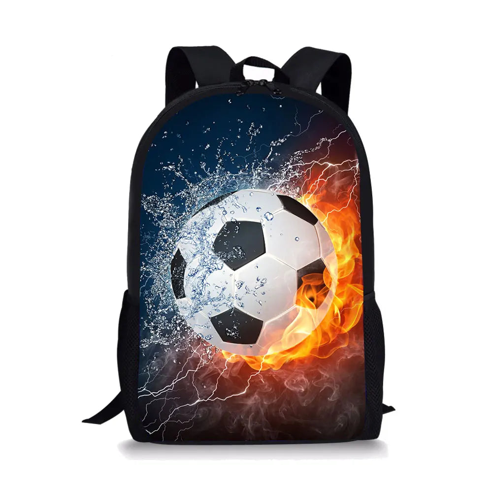 Football Printing Kid Shoulders School Bag for Teenage Girl