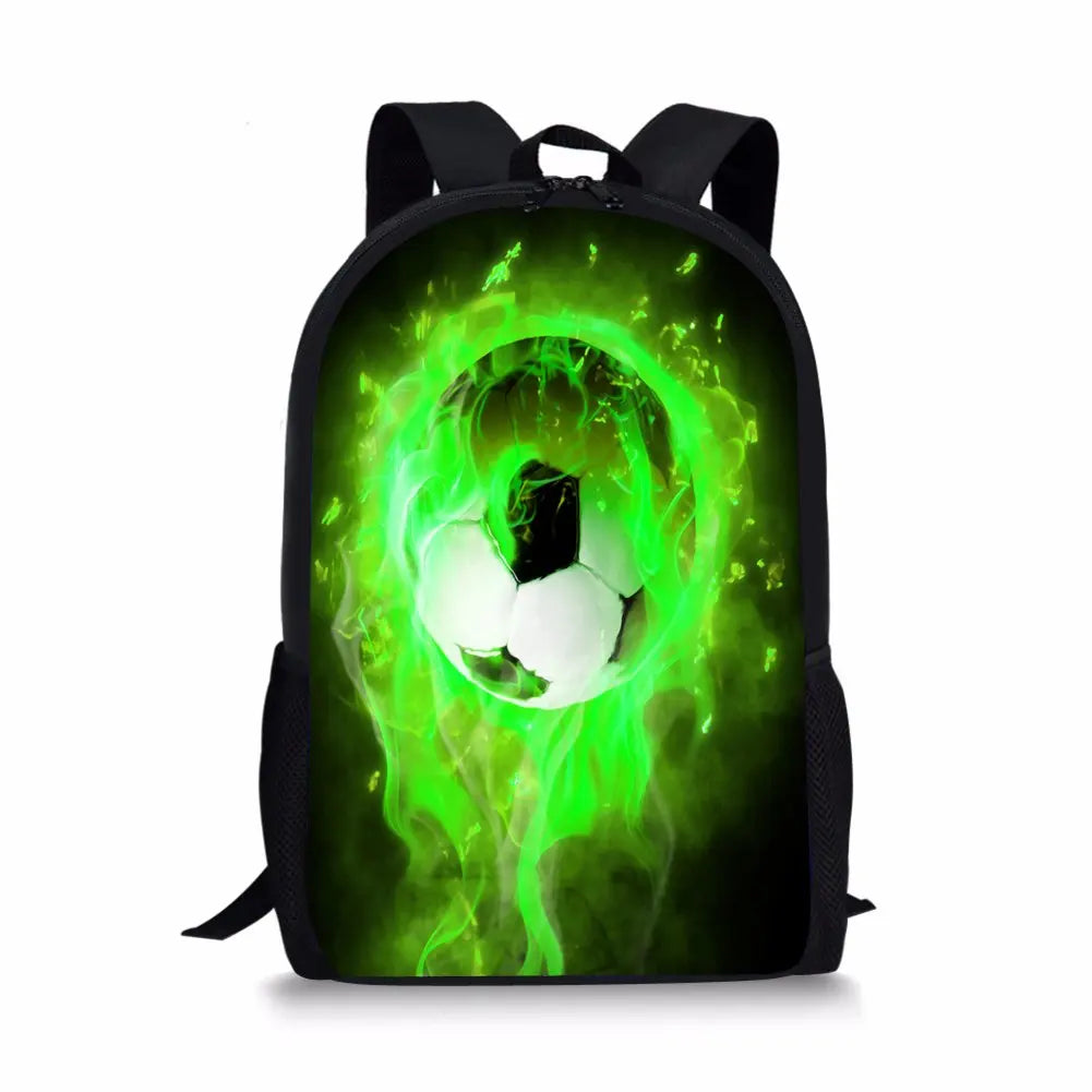 Football Printing Kid Shoulders School Bag for Teenage Girl