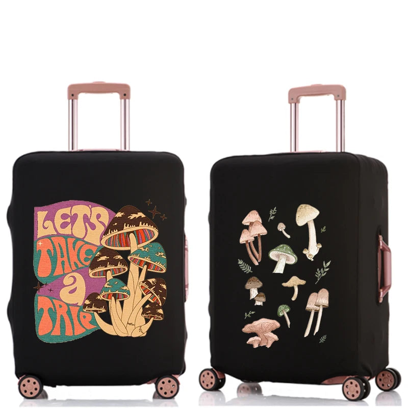 Mushroom Print Luggage Cover for 18-32 Inch Suitcases