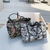 Forest Flowers High Capacity Big Shopper Shoulder Bags for Women