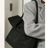 Foufurieux Square Shoulder Bag Retro Foldable Underarm Hobo Purse