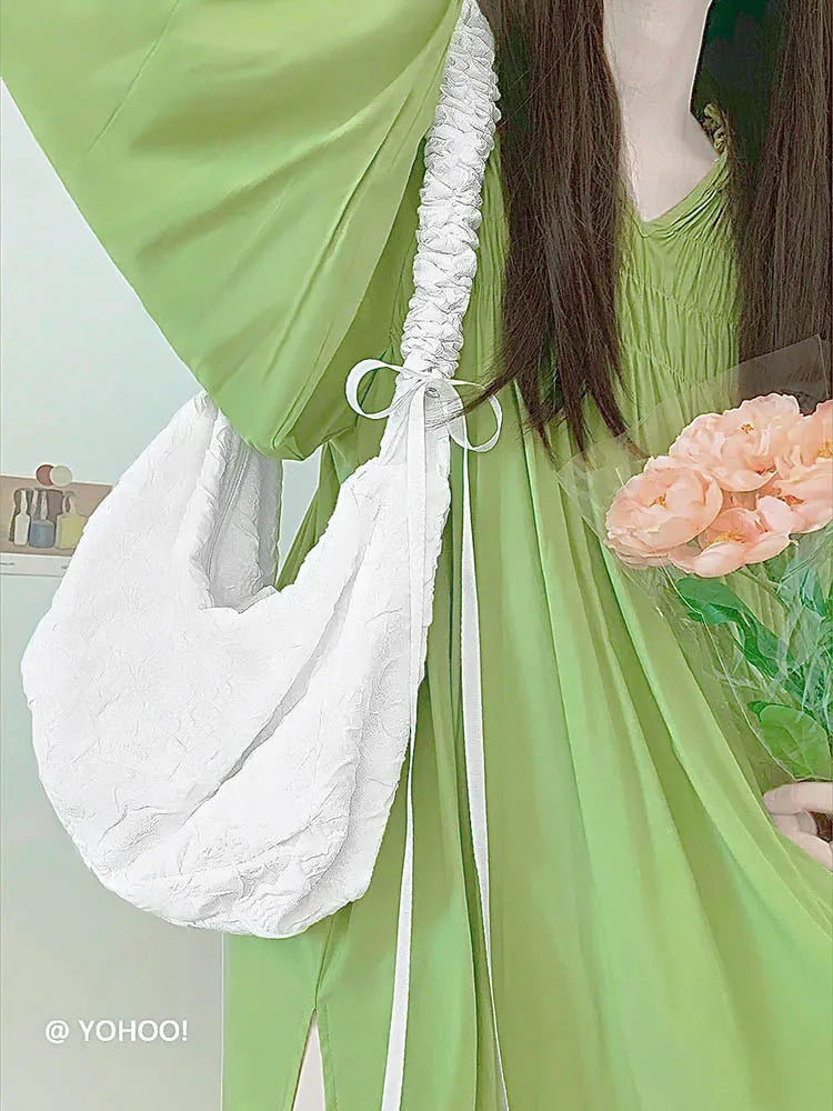 Canvas Schoolbag Crossbody Bag Large Capacity Woman Packs