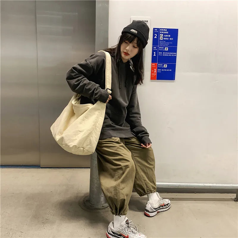 Japanese Street Harajuku Retro Canvas Shoulder Bag