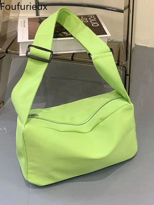 Nylon Canvas Messenger Bag Large Capacity Shoulder Bag