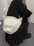 Vintage Knotted Bandage Bag Lady Canvas Bag Student Art Retro Dumpling Bag