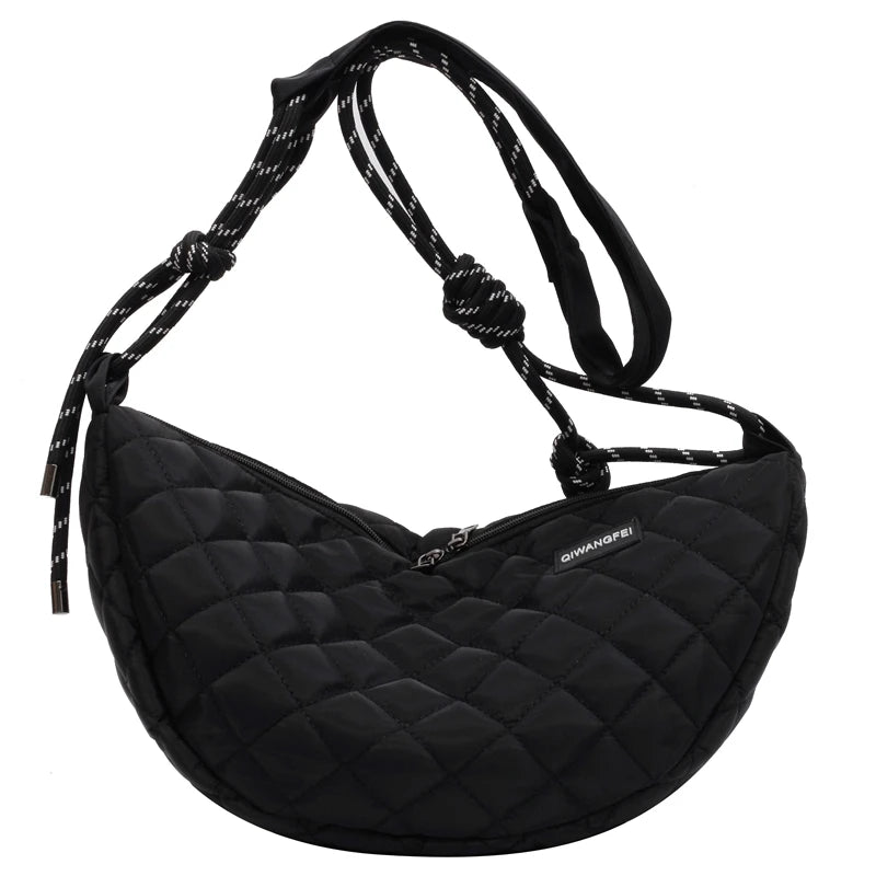 Foufurieux Woman Shoulder Bag Big Capacity Solid Nylon Cloth