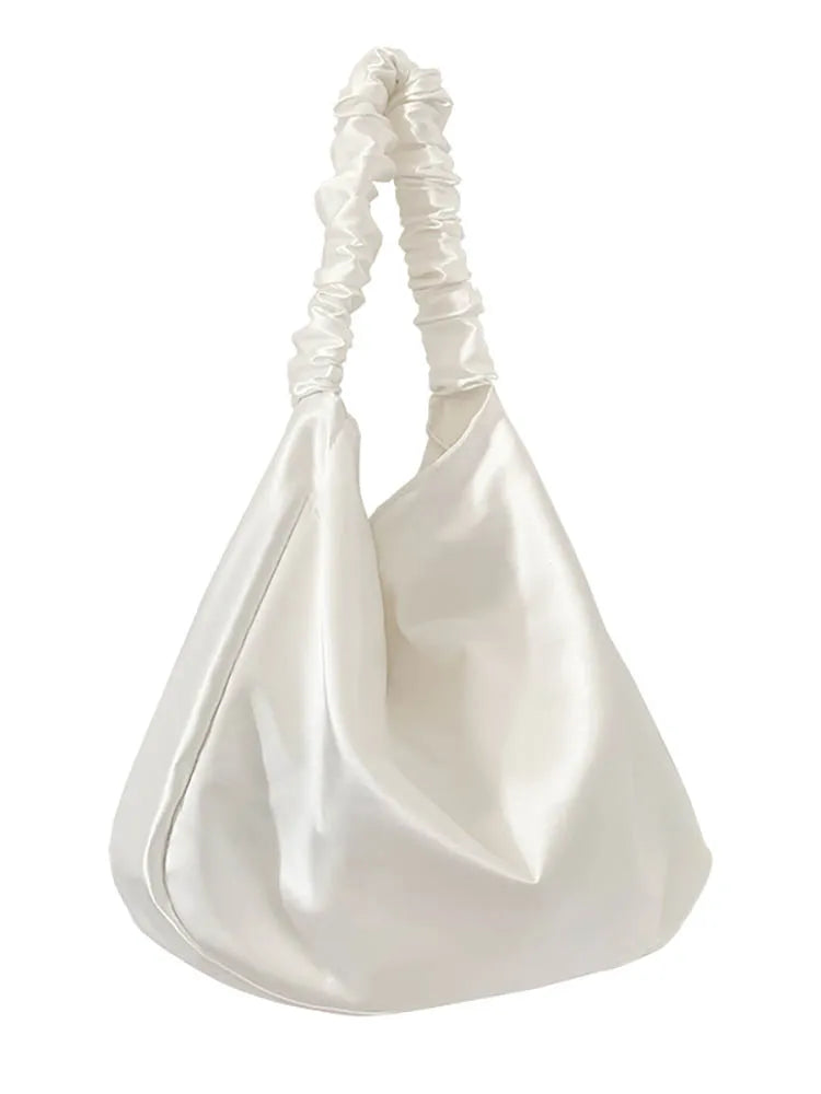 Canvas Schoolbag Texture Pleats Waist Pack
