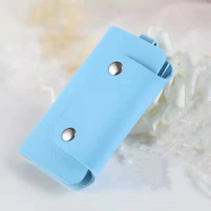 Casual Buckle Square Key Chain PU Leather Key Bag