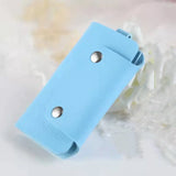 Casual Buckle Square Key Chain PU Leather Key Bag