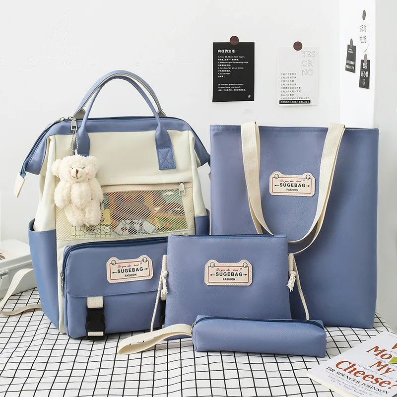 Large-capacity ladies backpack Oxford cloth school bag