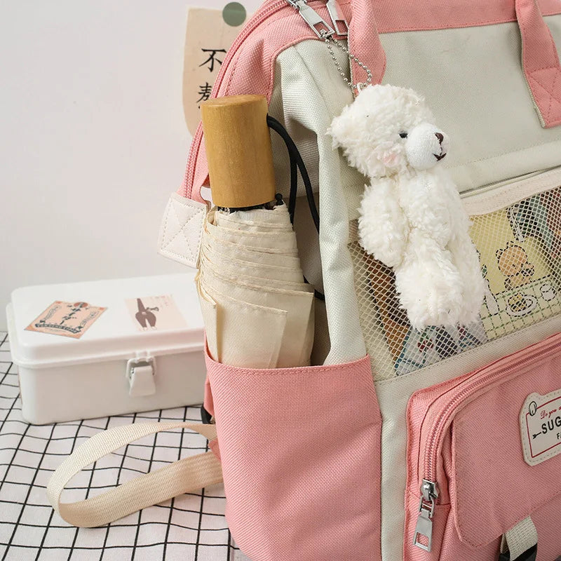 Large-capacity ladies backpack Oxford cloth school bag