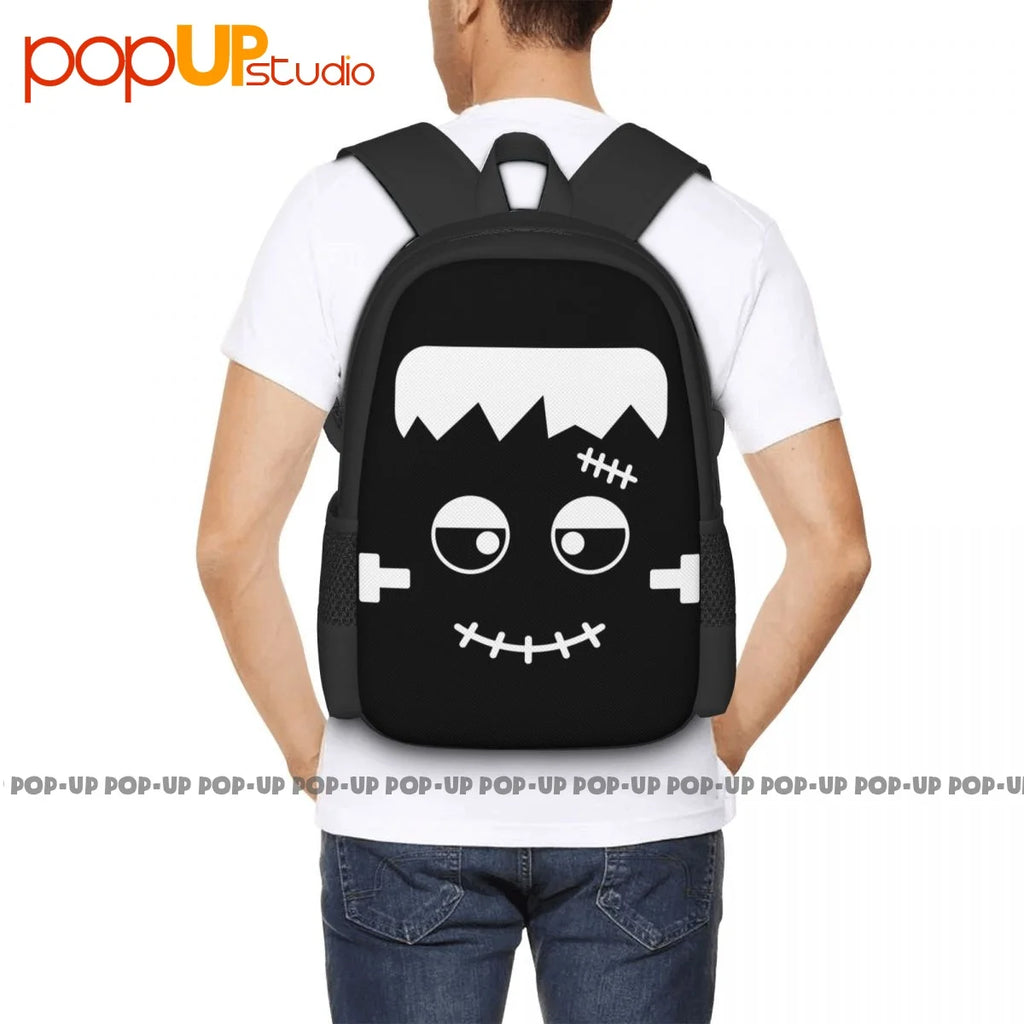 Frankenstein Face Backpack Large Capacity Gym Tote Bag
