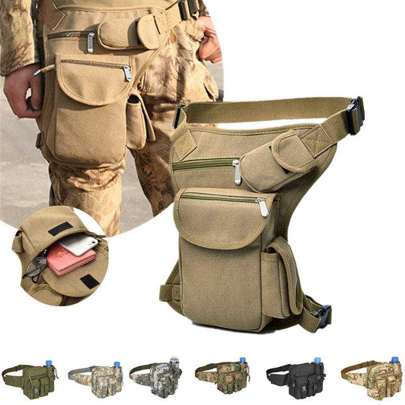 Canvas Waist Bags Drop Leg Bag Men Belt Motorcycle Money Belt Pack Unisex