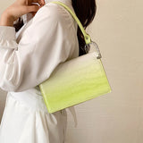 French Stone Pattern Shoulder Bag Summer Women Gradient Underarm Bags