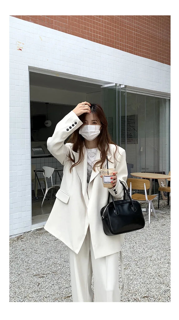 French Vintage Oil Wax Leather Women Underarm Bags Casual Tote Handbags