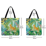 Cartoon Cat Printed Tote Bag Linen Fabric Shoulder Bag for Women