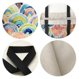 Cartoon Cat Printed Tote Bag Linen Fabric Shoulder Bag for Women