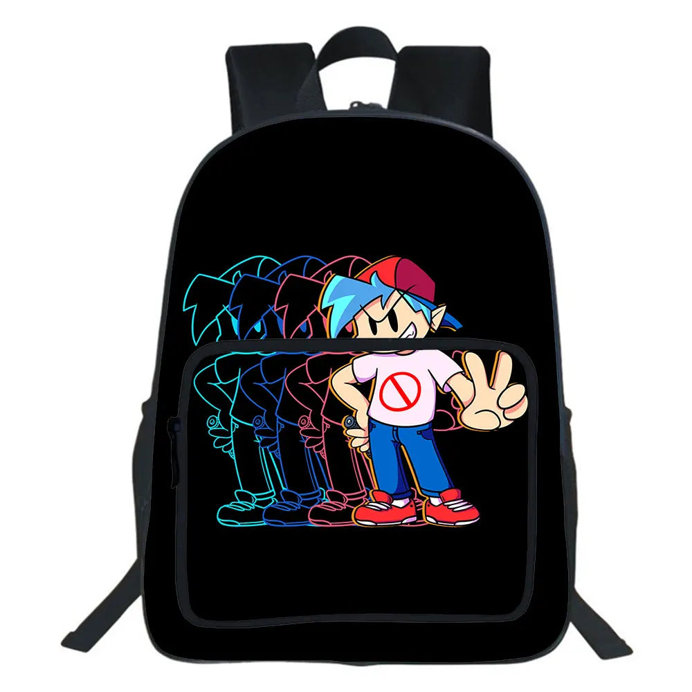 Friday Night Funkin Backpack Music Rhythm Game Print Rucksack Boy Girl Backpack