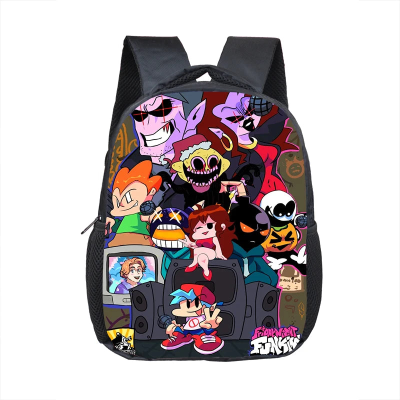 FNF Backpack Kids Boys Girls Video Game School Bag Small Rucksack