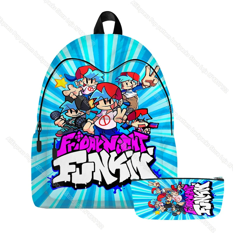 Friday Night Funkin Backpack Cosplay Anime School Bag Girls Travel Mochila