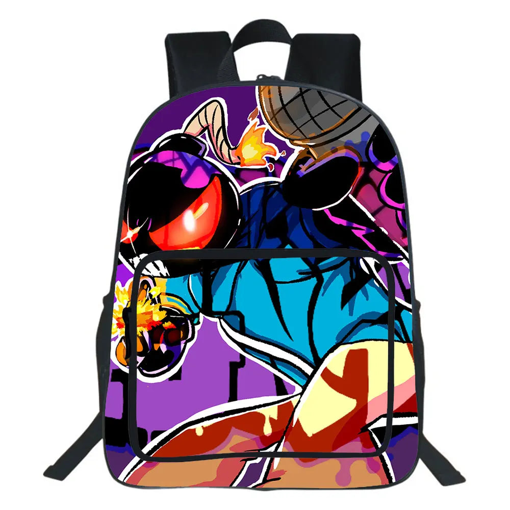 Friday Night Funkin Backpack Teen School Bag 19 Inches Rucksack Unisex Bag