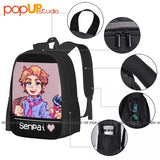 Fnf Senpai Backpack Large Capacity Gym Foldable Eco Friendly Multi-function
