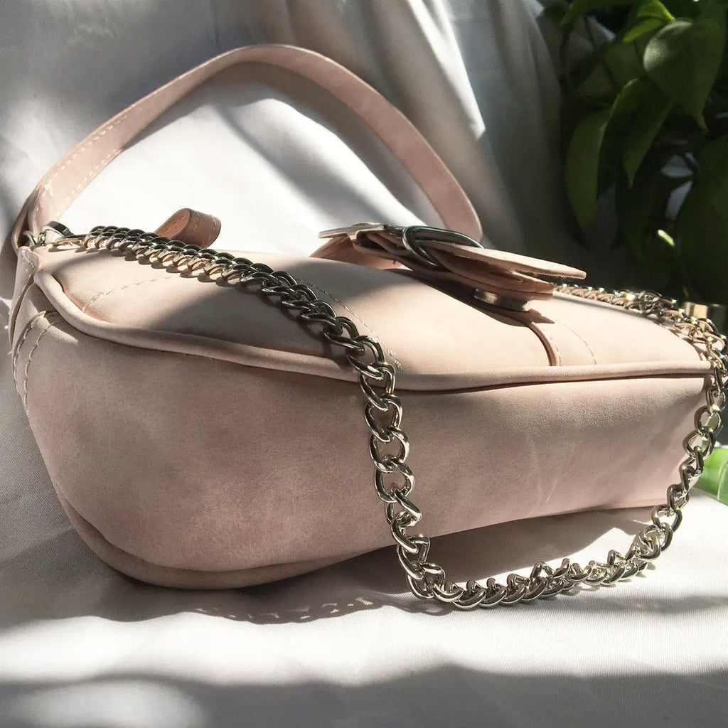 Frosted Shoulder Bag Chain Handbag PU Leather Vintage Ulzzang