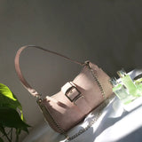 Frosted Shoulder Bag Chain Handbag PU Leather Vintage Ulzzang